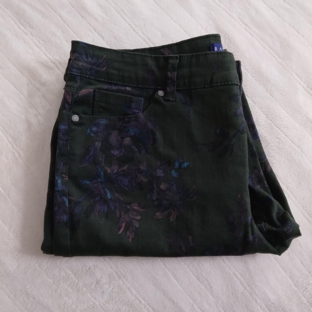 +BANDALINO+ Deep Green Floral Print Jeans